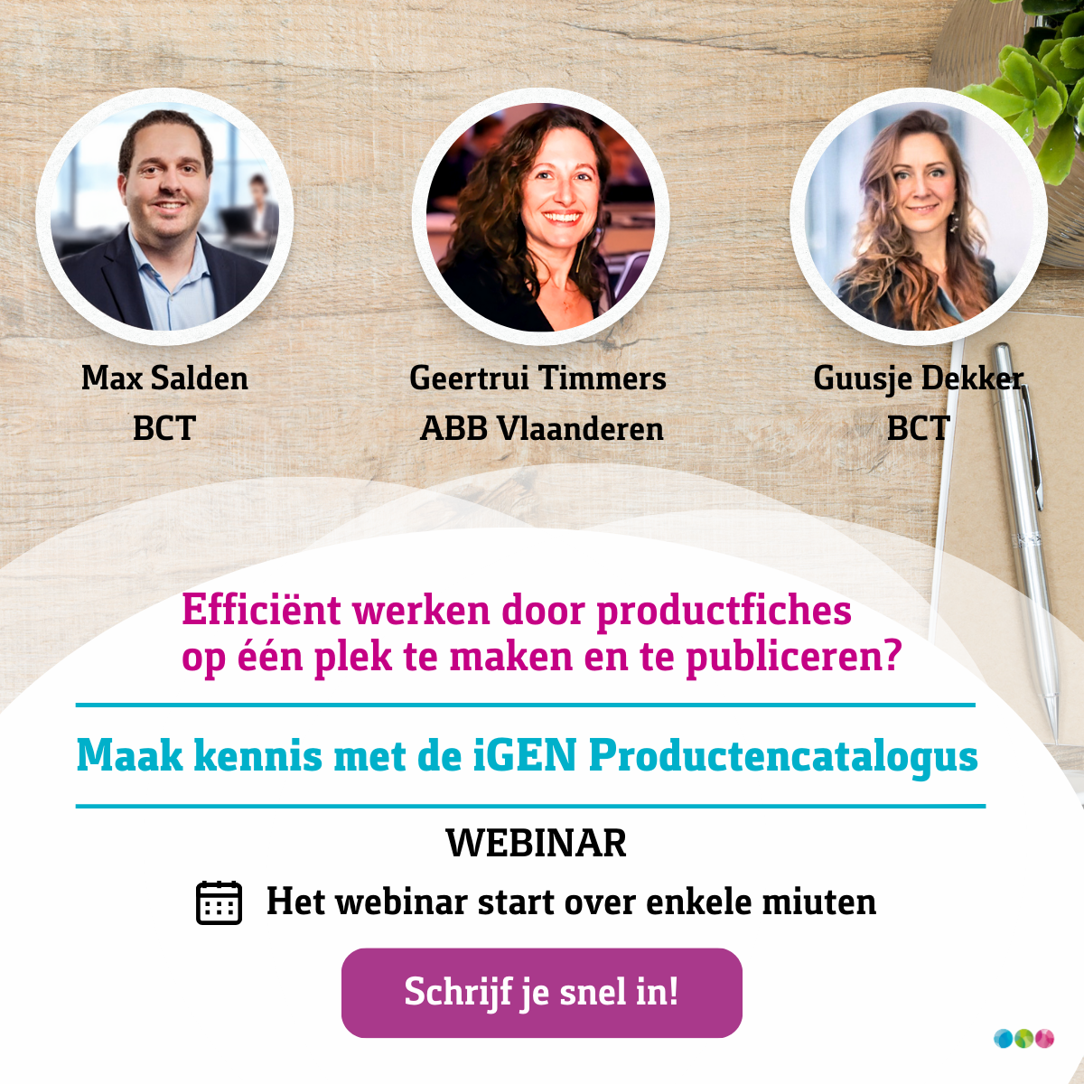 Webinar iGEN Productencatalogus